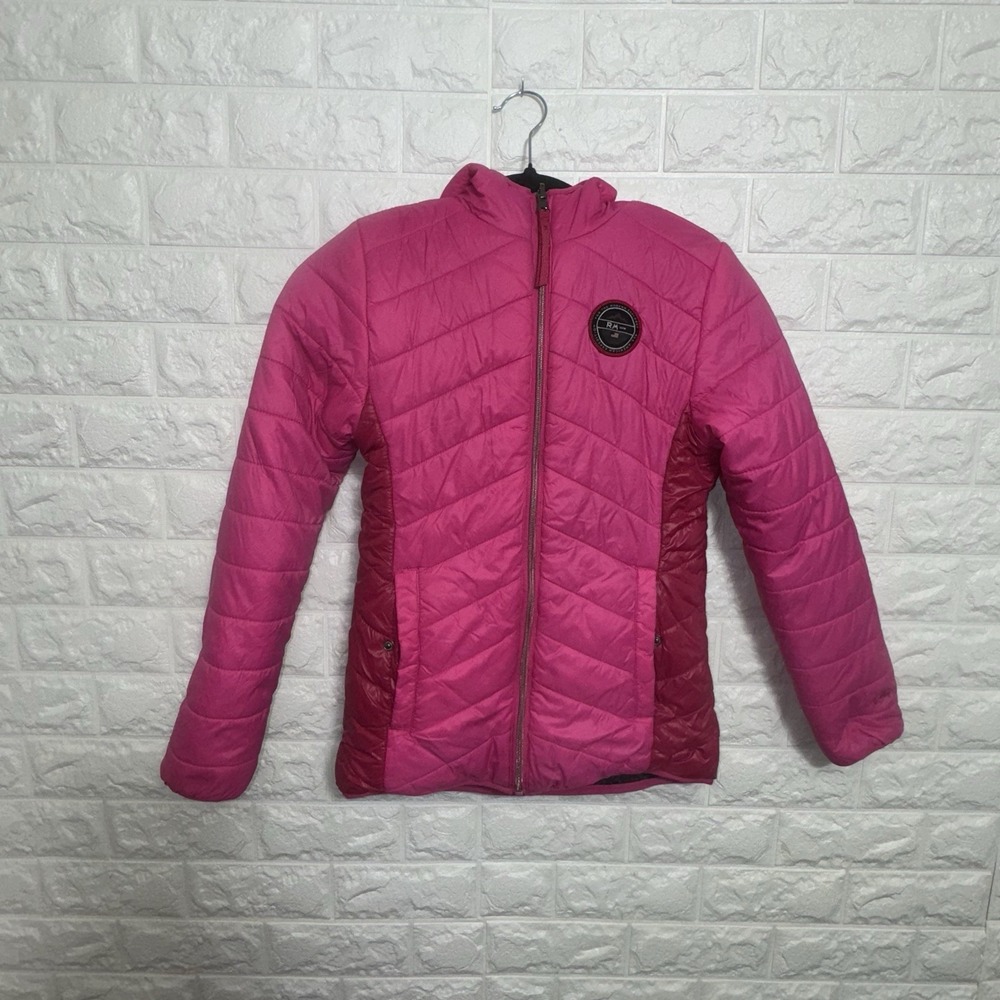 RM 1958 by MrRosemont Girls Reversible Jacket Coat Pink/Gray Hooded Size‎ 14/16